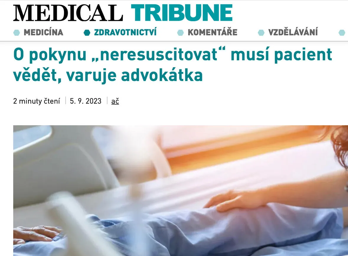 Rozhovor pro Medical Tribune