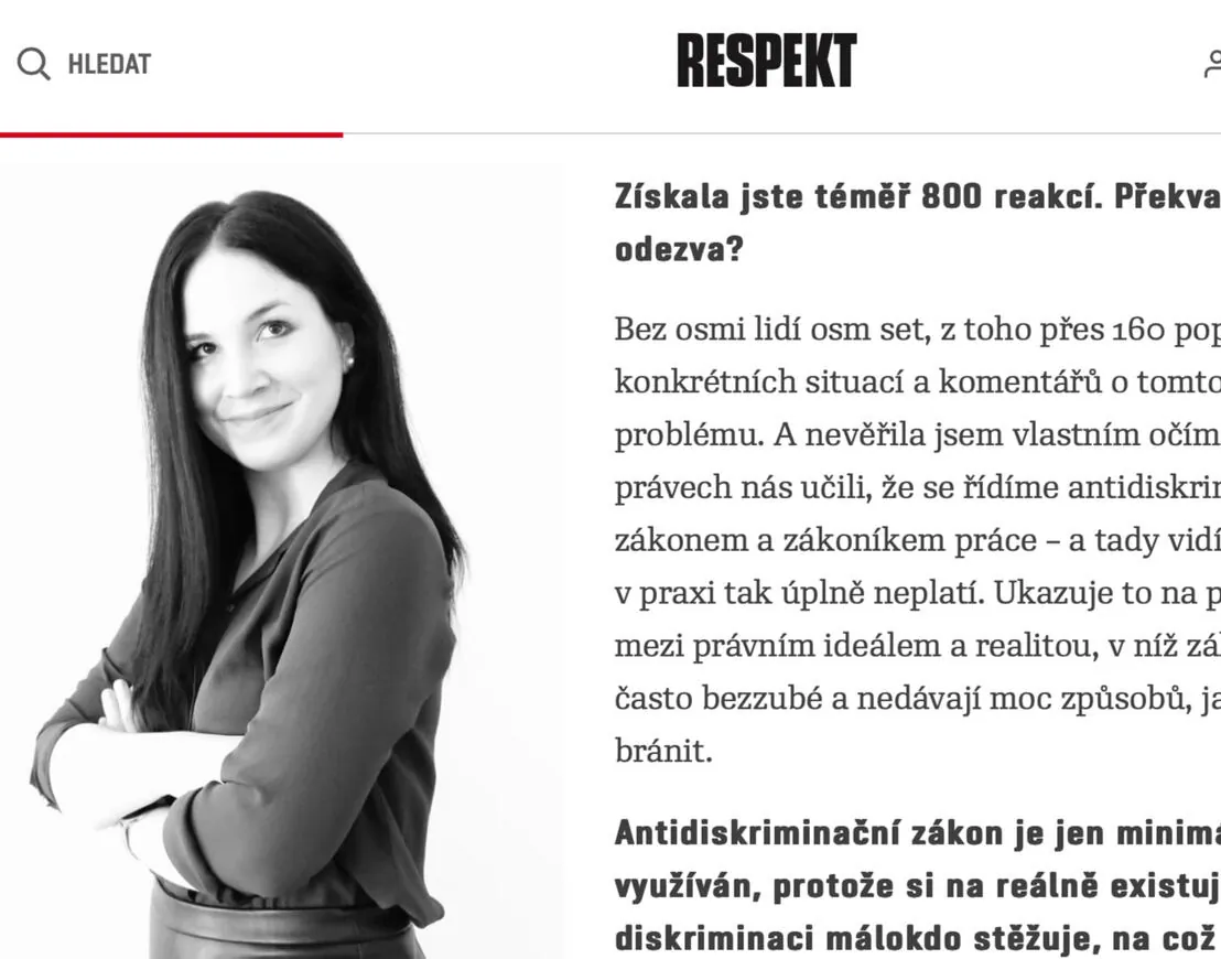 Rozhovor pro Respekt